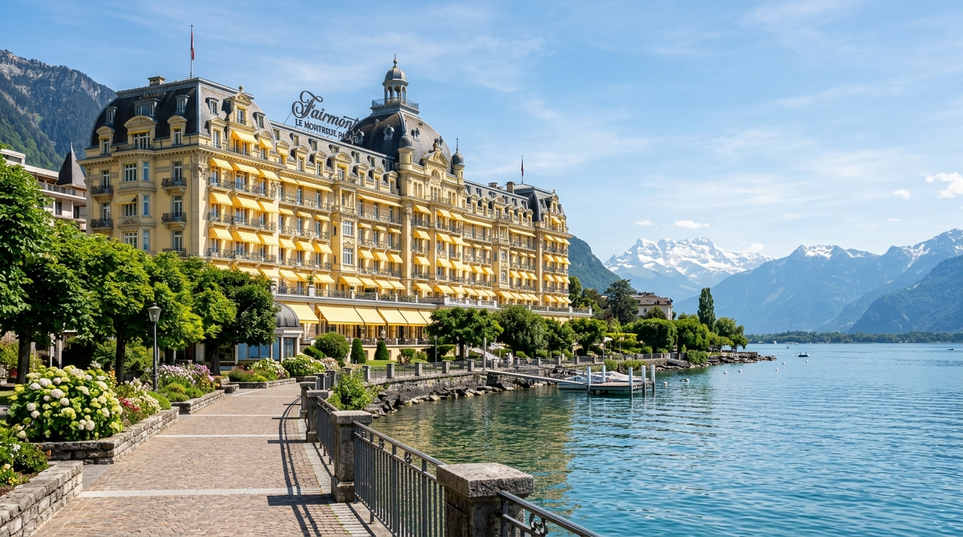 Гранд-отель Fairmont Le Montreux Palace на берегу Женевского озера